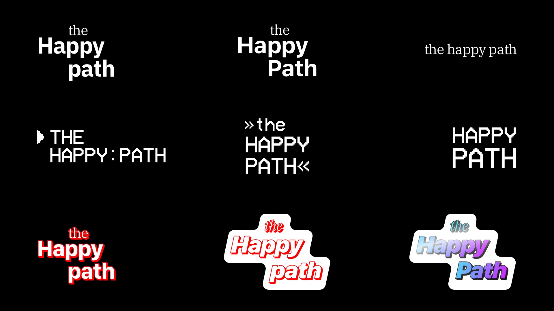 The Happy Path Logo Variations